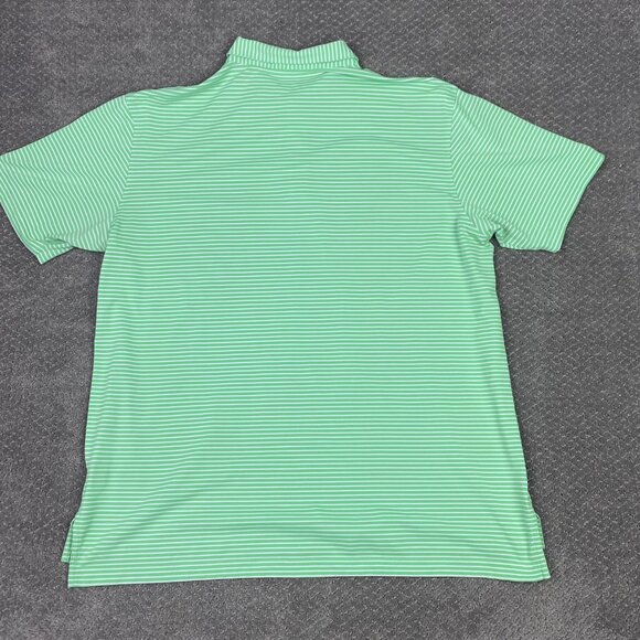 Peter Millar Summer Comfort Polo Shirt Men's XXL Green White Golf Performance - Picture 4 of 10